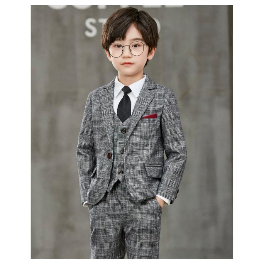 フォーマル 男の子 5点セット 150サイズ 160サイズ キッズ スーツ 発表