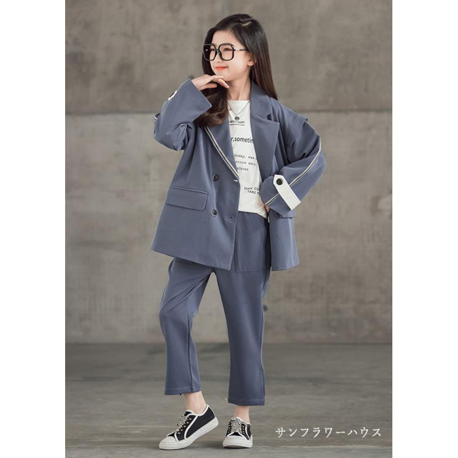 入学式 パンツスーツ 女の子 卒業式 2点セット フォーマル キッズ スーツ 発表会 七五三 卒園式 韓国ファッション フォーマルスーツ リラックス 110 160 170 Okokids62 サンフラワーハウス 通販 Yahoo ショッピング