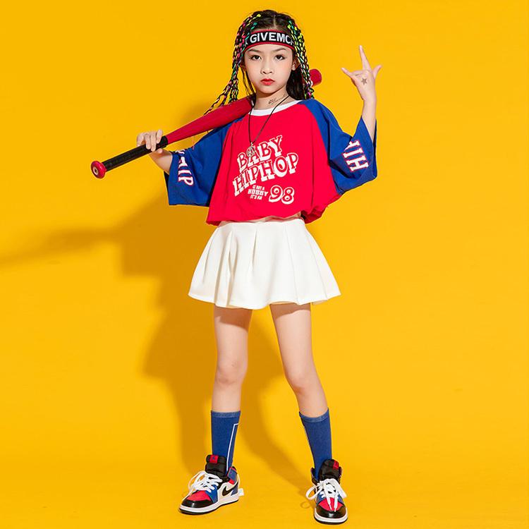 キッズ ダンス 衣装 セットアップ チアガール トップス スカート