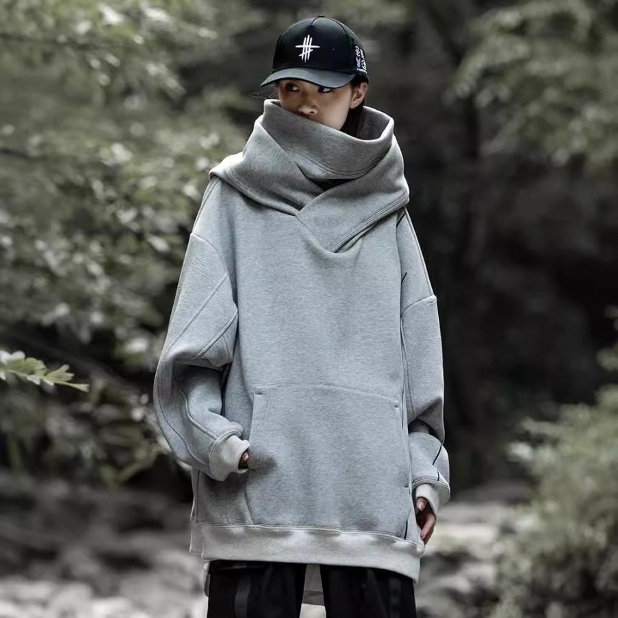 パーカー ハイネックパーカー ランニングウェア ジョギングウェア トレーニング スウェット メンズ レディース 男女兼用 ボリュームネック 大きいサイズ 秋冬 |  | 02