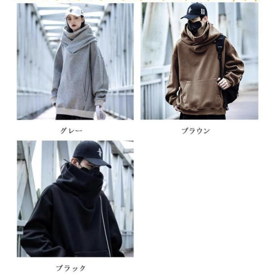 パーカー ハイネックパーカー ランニングウェア ジョギングウェア トレーニング スウェット メンズ レディース 男女兼用 ボリュームネック 大きいサイズ 秋冬 |  | 05