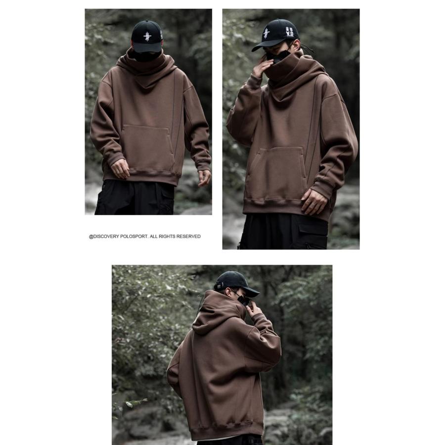 パーカー ハイネックパーカー ランニングウェア ジョギングウェア トレーニング スウェット メンズ レディース 男女兼用 ボリュームネック 大きいサイズ 秋冬 |  | 07