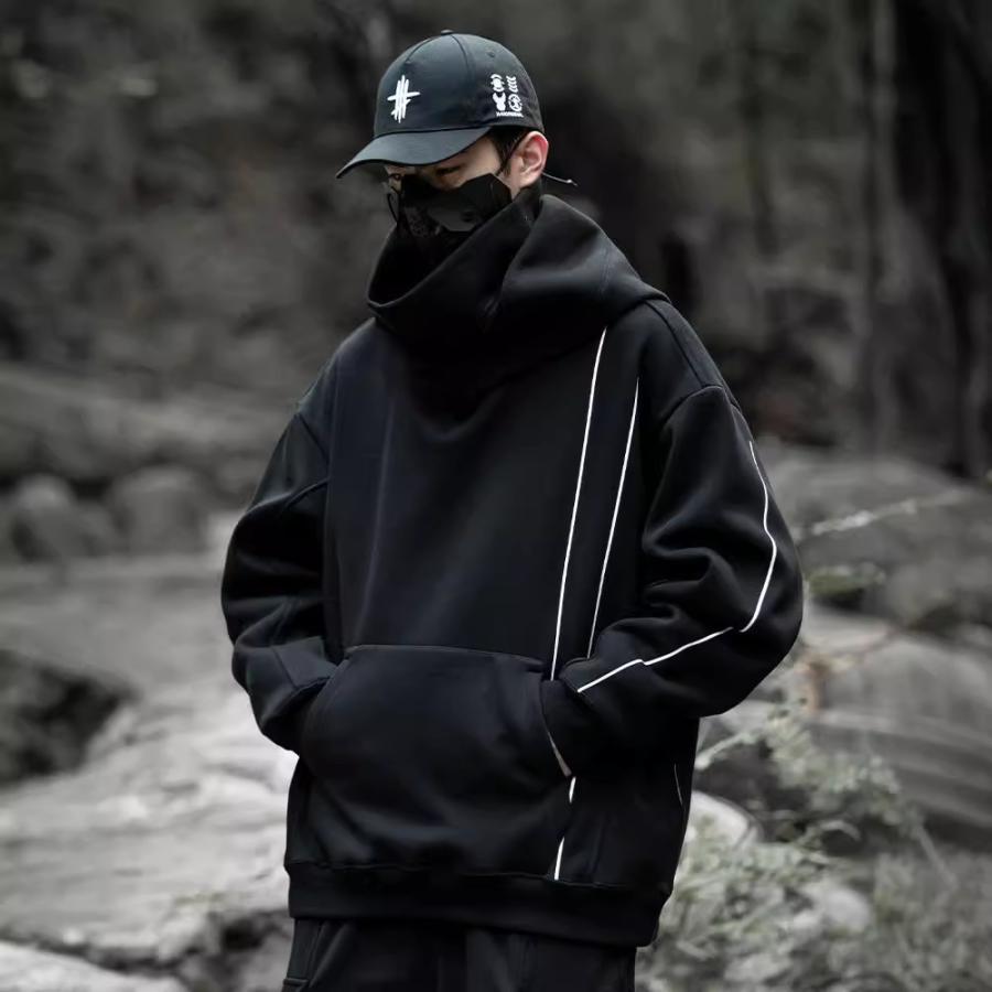 パーカー ハイネックパーカー ランニングウェア ジョギングウェア トレーニング スウェット メンズ レディース 男女兼用 ボリュームネック 大きいサイズ 秋冬 |  | 01