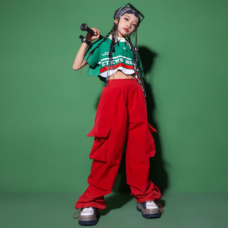 パンツ ズボン ダンス レッド 赤 キッズ ガールズ ダンス衣装 衣装