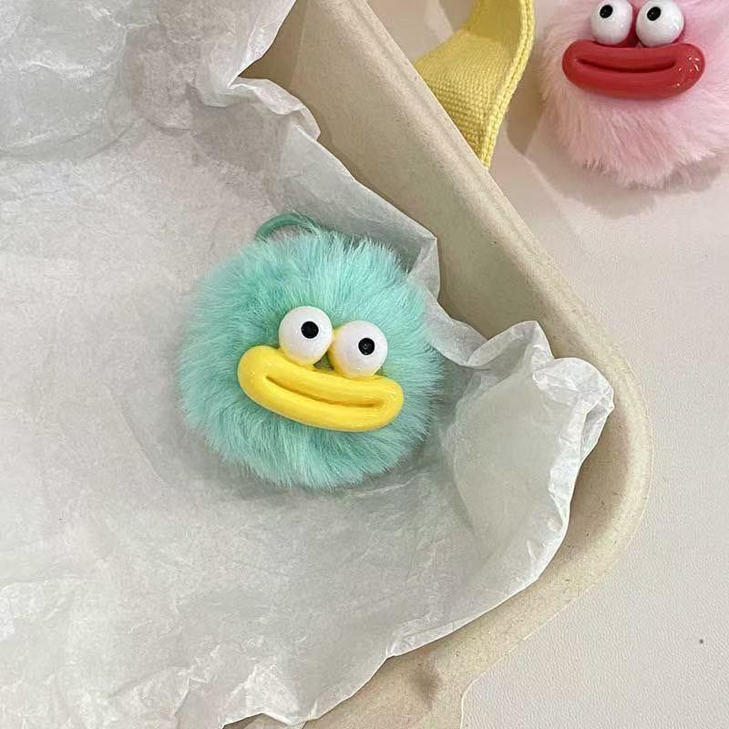 キーホルダー おもしろ ミニモンスター ふわふわ ポンポン プレゼント