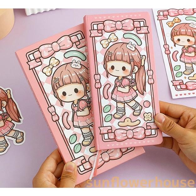 ノート メモ帳 シール帳 かわいい 縦長 シール付き 雑貨 小物 人気
