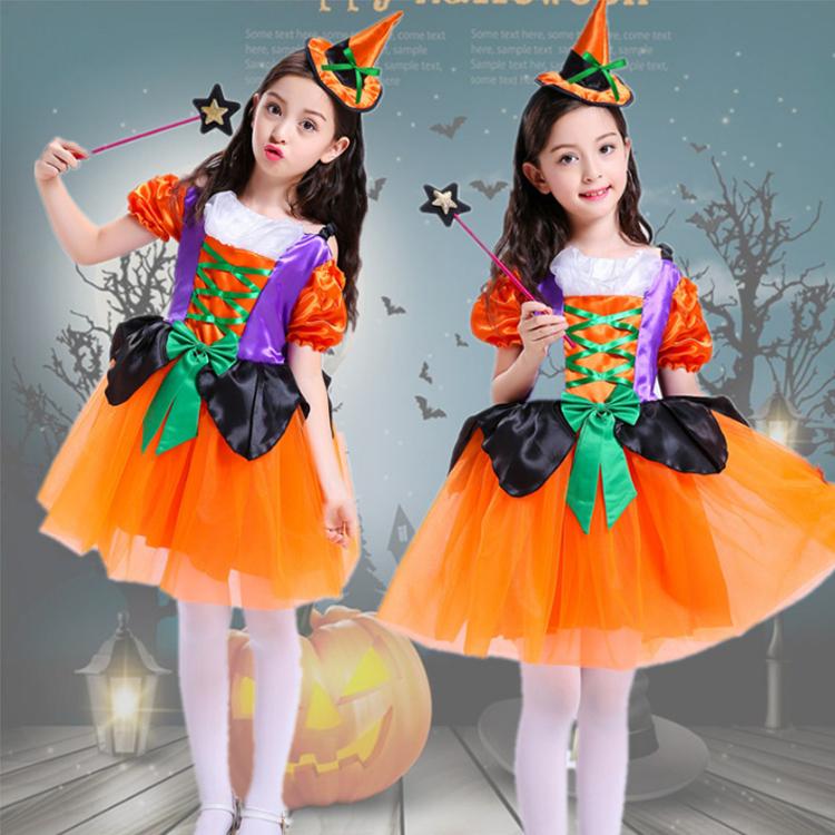 ハロウィン コスプレ 魔女 ワンピース ドレス 女の子 子供 仮装 ハロウィン衣装 帽子付き オレンジ キッズ ウィッチ 魔女っ娘 精霊 悪魔 可愛い Wzj Kspl 013 サンフラワーハウス 通販 Yahoo ショッピング