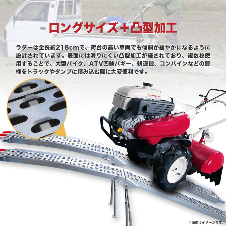 アルミラダーレール Type-A 折畳式 耐荷重500kg ラダーレール バイク 