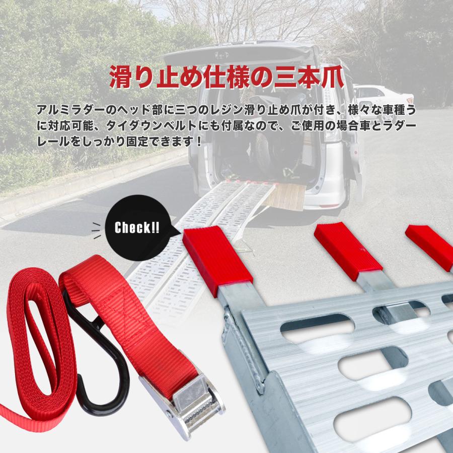 アルミラダーレール Type-A 折畳式 耐荷重500kg ラダーレール バイク 
