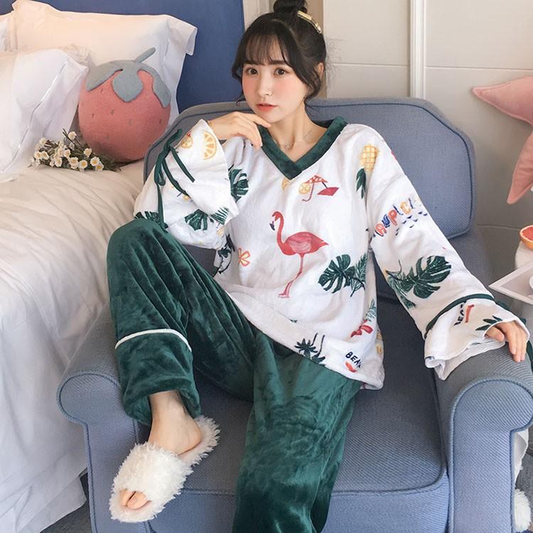 ルームウェア パジャマ レディース ふわふわ モコモコ 冬 上下セット 裏起毛 厚手 ゆったりパジャマ 部屋着 長袖 長ズボン あったか Yhsy 54 サンフラワーハウス 通販 Yahoo ショッピング