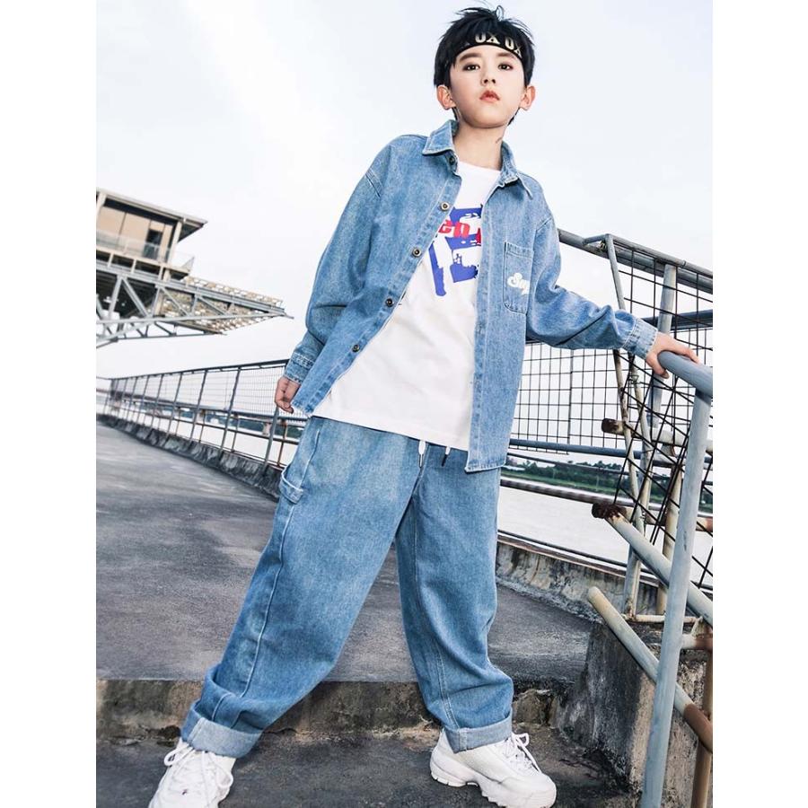 キッズダンス衣装 ヒップホップ Hiphop デニムシャツ ジーンズ デニムパンツ ズボン 子供 女の子 男の子 チア ステージ衣装 体操服 練習着 Yhyc 431 サンフラワーハウス 通販 Yahoo ショッピング