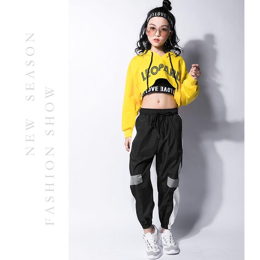 キッズダンス衣装 ヒップホップ Hiphop キッズ ダンス衣装 へそ出し タンクトップ トップス 長ズボン パンツ 子供 女の子 チアガール 練習着 発表会 Yhyc 45 サンフラワーハウス 通販 Yahoo ショッピング