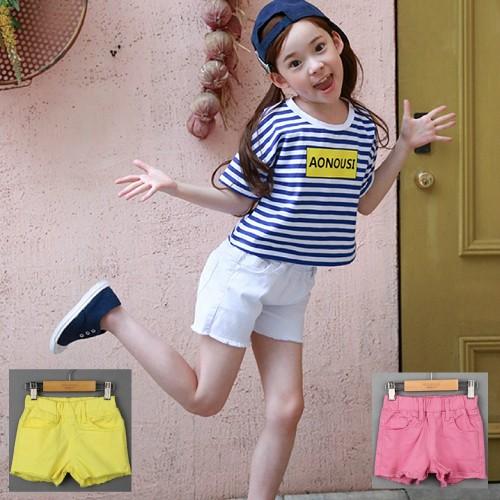 ショートパンツ 子供服 デニム ストレッチパンツ 韓国子供服 女の子 キッズ 半ズボン ダメージ加工 100cm 110cm 1cm 130cm 140 150cm Sunflowerkids 通販 Yahoo ショッピング