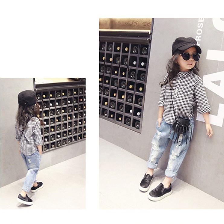 子供服 デニムパンツ 女の子 キッズ服 韓国子供服 ダメージ加工