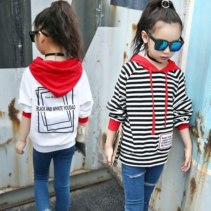 子供服 パーカー 女の子 男の子 キッズ 上着 韓国子供服 フード付 ボーダー柄 男女兼用 春秋冬 1cm 130cm 140cm 150cm 160cm Ry 004 Sunflowerkids 通販 Yahoo ショッピング