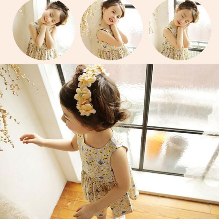 子供服 ワンピース 女の子 花柄ワンピース 背中出し ハート形 キッズ服 おしゃれ 可愛い ノースリーブ 袖無し 100 110 1 130 140cm Sf Wp 002 Sunflowerkids 通販 Yahoo ショッピング
