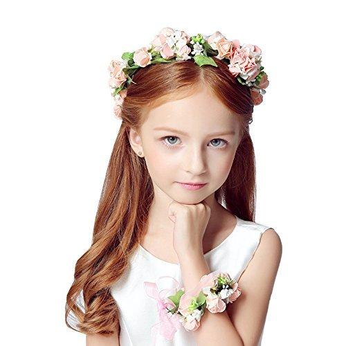 花嫁 髪飾り フラワーティアラ 結婚式 ヘアアクセサリー 子供服 キッズ フラワーガール 子供 フォーマル 女の子用 即納最大半額 発表会 子ども