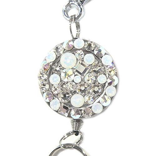 豪華 リール キーホルダー Nm 伸びる キーホルダー Party Snow ホワイト デザイン リール式 ワイヤー フック付 キーホルダー 最新の激安 Www Aqtsolutions Com