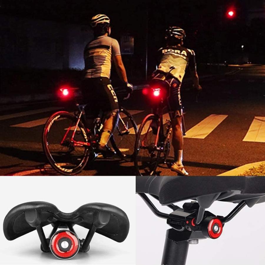 自転車用USB充電式LEDテールライトテールランプリアライトリヤライト002