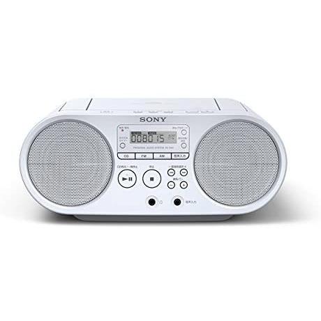 ソニー CDラジオ ZS-S40 : FM/AM/ワイドFM対応 ホワイト ZS-S40 W ZS S40 ソニー CDラジオ FM/AM/ワイドFM対応 ホワイト