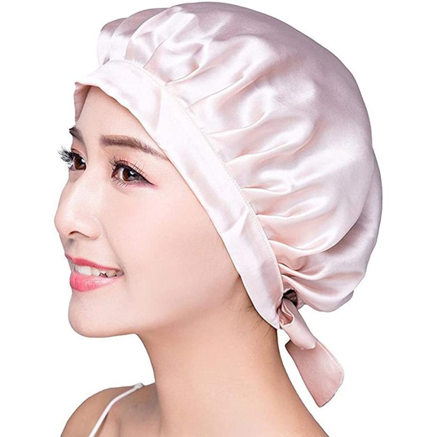 売れ筋がひ シルク ナイトキャップ 天然シルク100 シルクナイトキャップ ナイト ヘアキャップ ロングヘア 快眠グッズ ピンク ピンク レディースヘアケア Www Janvier Labs Com