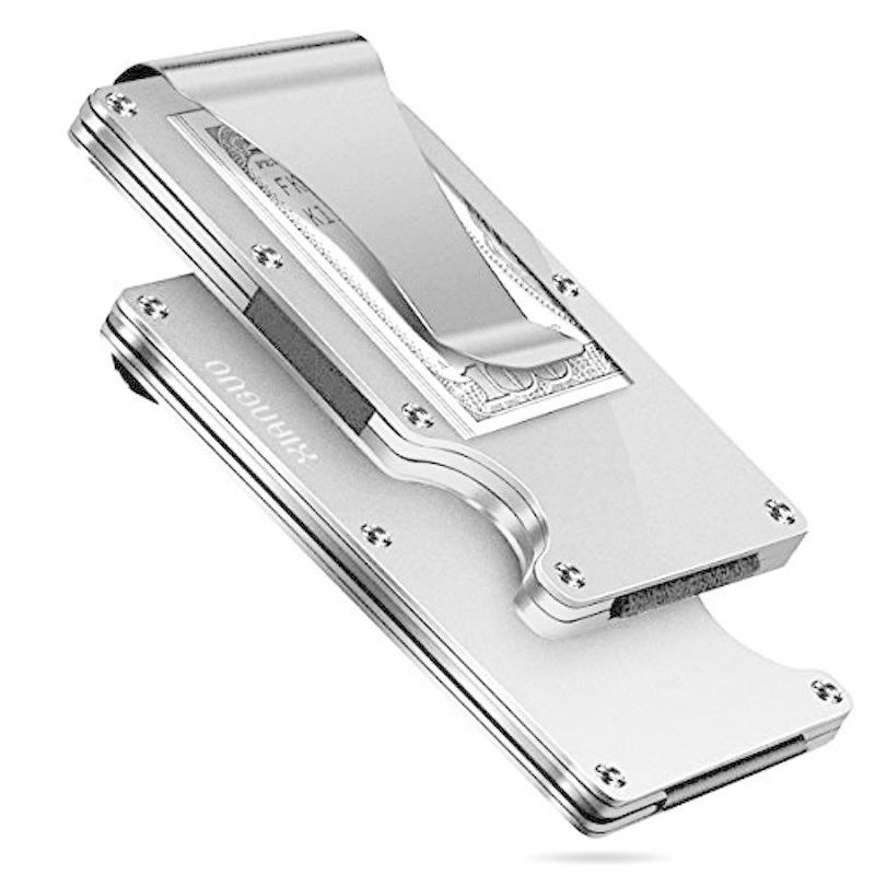 902円 大人女性の Xianguo シャンゴー マネークリップ クレジットカードケース 磁気防止 シルバー