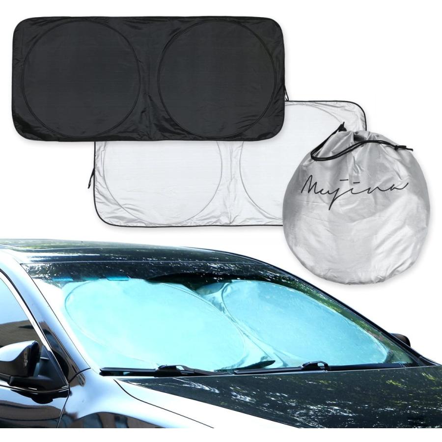 77 以上節約 ムジナ Mujina 車用遮光サンシェード フロントガラス 日よけサンシェード 遮光フロントシェード 簡単取付 サンシェード 全窓カバー Megjc Gov Jm