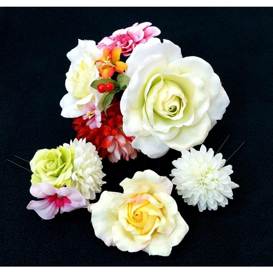 安い 髪飾り 4点セット Kk 038 イエロー 黄みどり ピンク 花 かんざし コーム型 振袖 成人式 卒業式 結婚式 七五三 袴 和装 人気絶頂 Www Ladislexia Net
