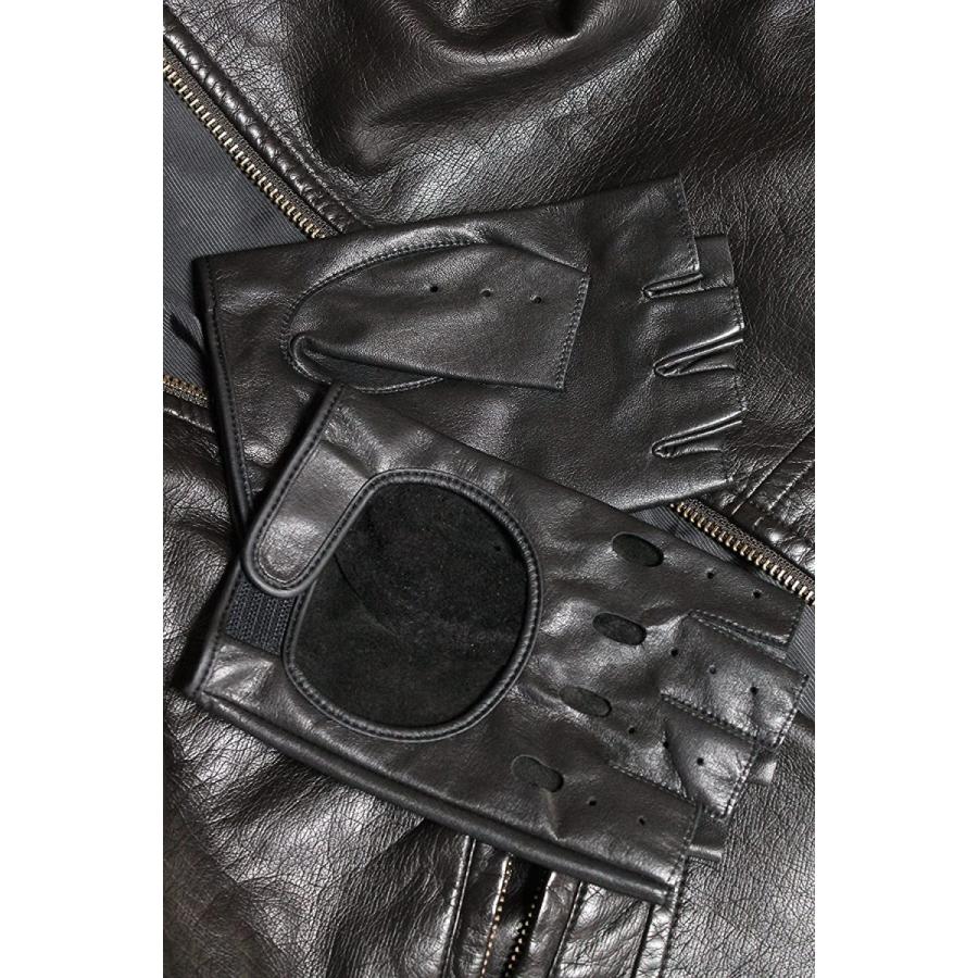 ムーンクロス 手袋 ドライバーグローブ バイカー フィンガーレス ミュージシャン メンズ レザーグローブ 両手付 半指 指切り 牛革 一部予約販売 メンズ