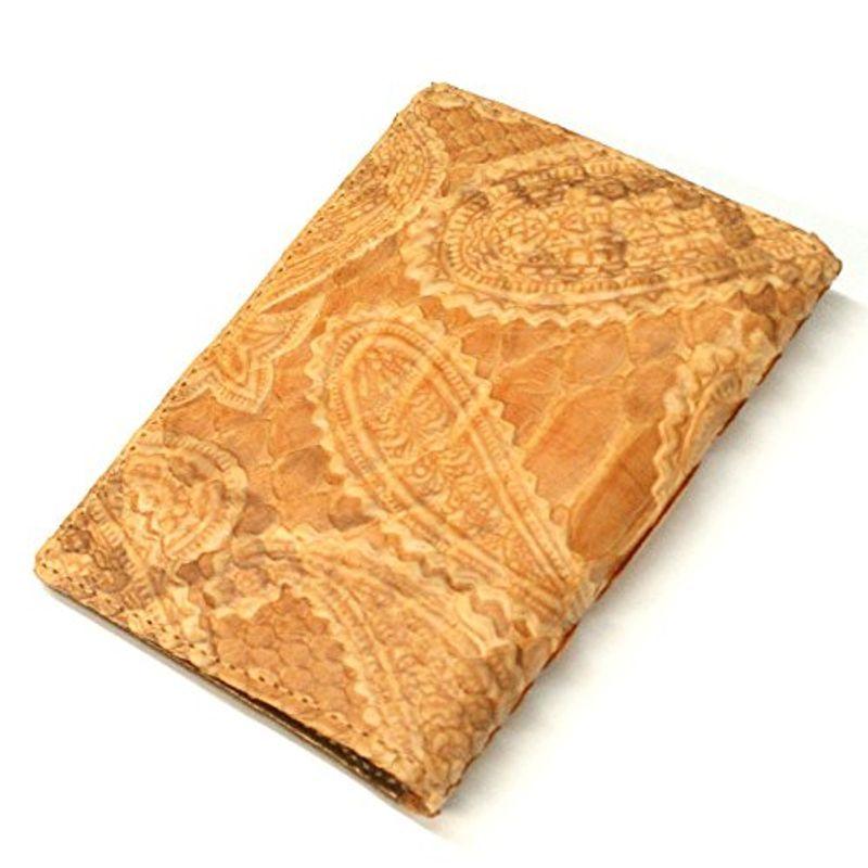 PPZ1150-2OR 定期入れ 本革 カード入れ メンズ レディース パスケース レザー パイソン 蛇革 ヘビ 二つ折り パス入 透明窓