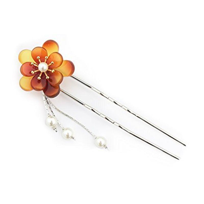 ファッション 売切り特価 ソウビエン 簪 かんざし 濃茶 ブラウン 桜 花 パールビーズ ブラ飾り 小さいサイズ E6raa0hbyg Www Boulevardrestaurants Com