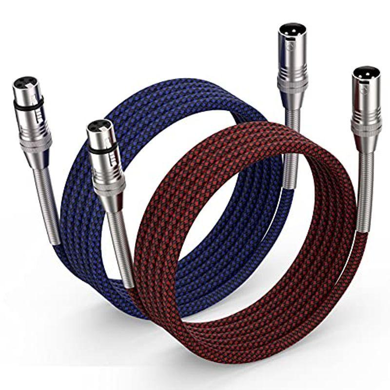 激安単価で激安単価でXLR ケーブル 3M 2本、Ciwoda XLR オス メス マルチカラー 頑丈 ナイロン 編む、マイクケーブル 3針 XLR 平衡ケーブ DTM、DAW XLR ケーブル 3M 2本、FURUI XLR オス メス ナイロン網 マイクケーブル XLR平衡ケーブル プリアンプ スピーカシステムに