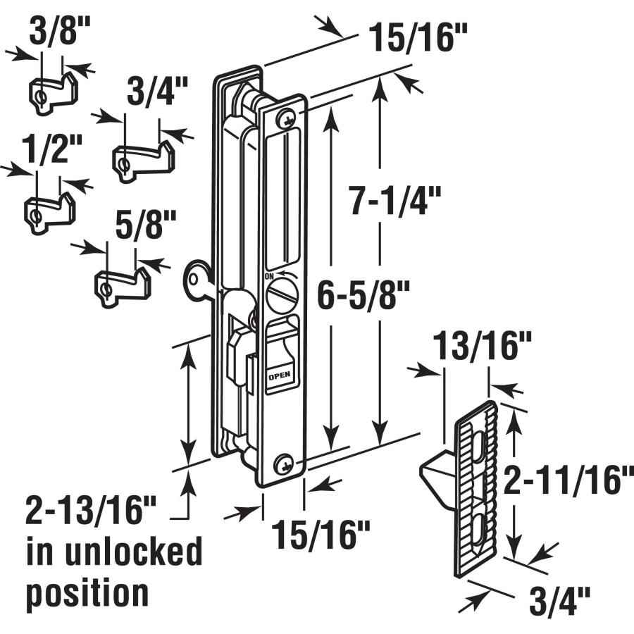 Keyed　Sliding　Patio　Door　Handle　Set-KEYED　SET　HANDLE　DR　SLD　(並行輸入品)