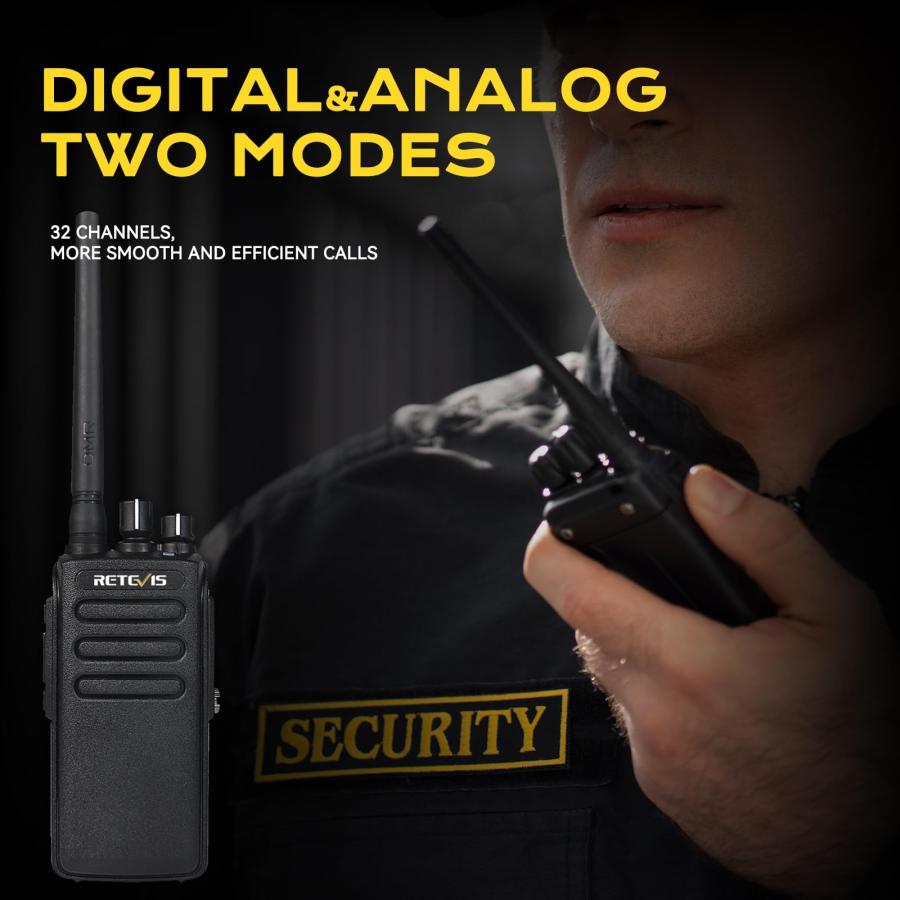 Retevis　RT81　Digital　DMR　Waterproof,2200mAh,Group　Two　Radio,Walkie　Talkies　for　Long　Slot,Security,Commercial　Call,2　Time　Way　Range,IP67　Radio　School