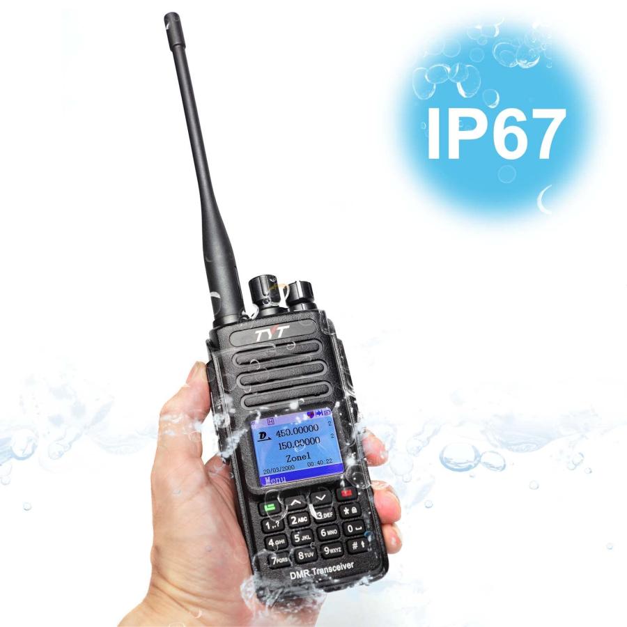 TYT　MD-UV390　Digital　Waterproof　IP67　Radio　UHF　Band　Dual　DMR　Dustproof　VHF　Walkie　Talkie