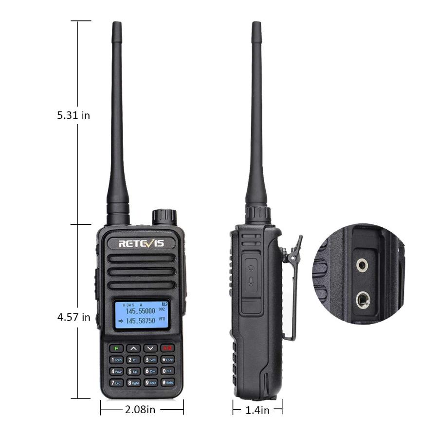 Retevis RT85 Dual Band Two Way Radio Long Range, Handheld Radio Walkie