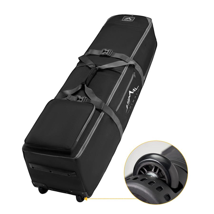 GoHimal ゴルフトラベルバッグ 耐衝撃サポートカバー付き 900D 高耐久 オックスフォード生地 ゴルフ トラベルケース 航空会社用