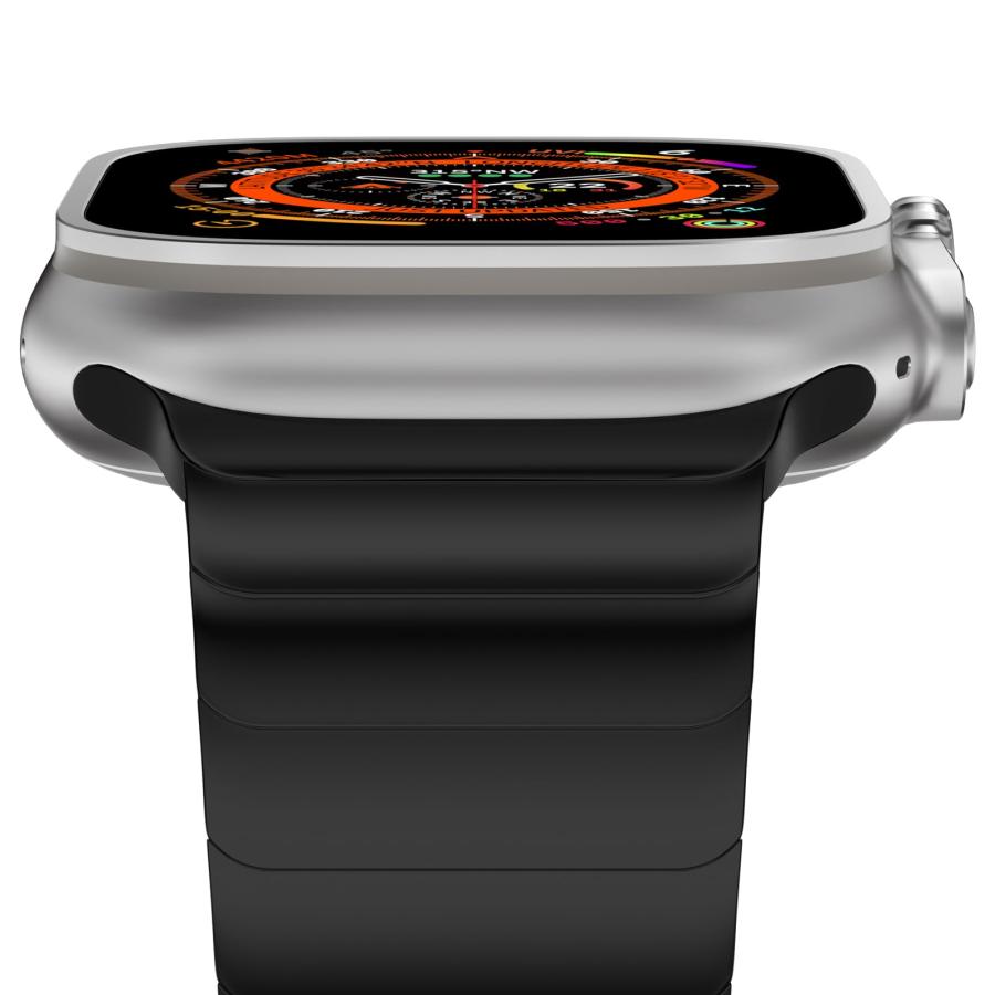 ACESTAR ブラックチタンバンド Apple Watch Ultra 2/1バンド 49mm | チタン磁気クラスプ | チタンリンク | チタンコネクタ | iWatch 49mm 45mm 44mm Series 9/8/ 49mm
