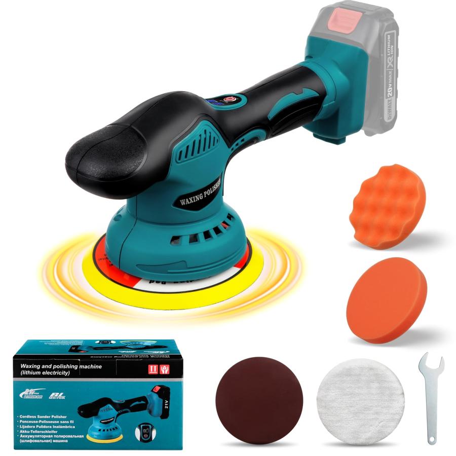 ninjori Cordless Car Buffer Polisher,6 Variable Speed Car Buffer