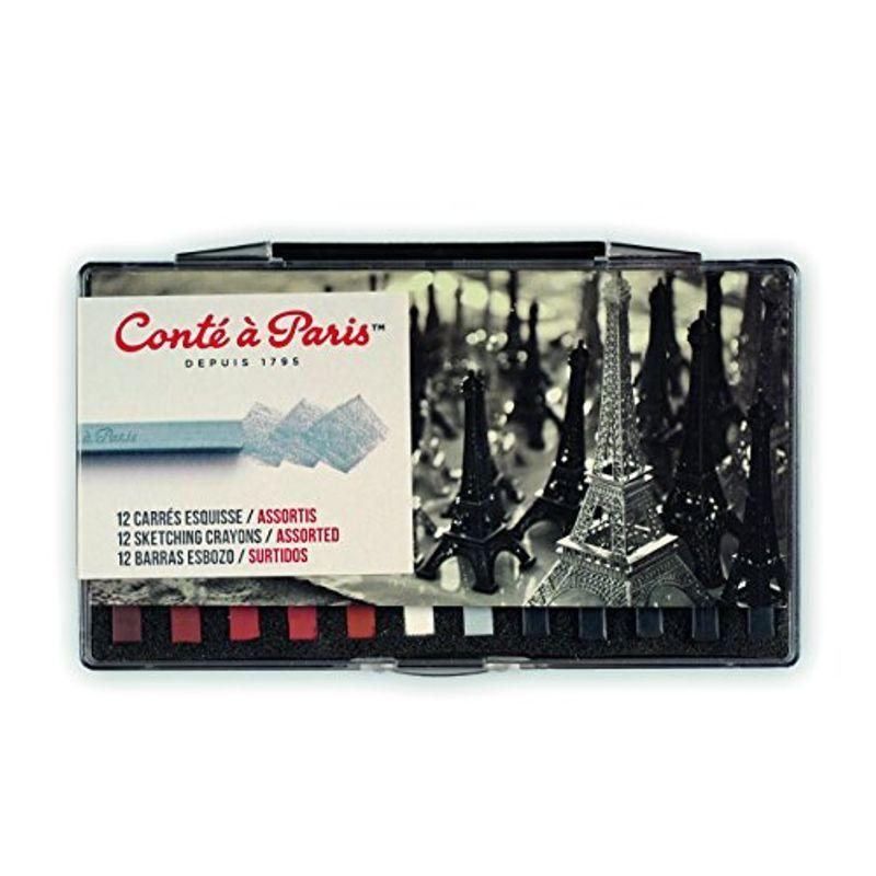 コンテ・ア・パリ カレコンテ スケッチ プラスチックボックス アソート 12色セット 50150 色鉛筆