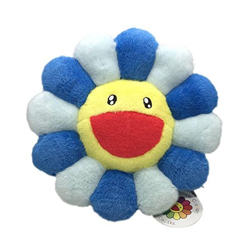 在庫一掃最安挑戦 村上隆 Kaikai Kiki お花 ぬいぐるみ クッション 直径 30cm ブルー おしゃれ Frankies Al