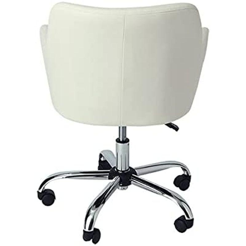 超特価美品 デスクチェア スタイリッシュ ホワイト/PU+PVC 在宅勤務