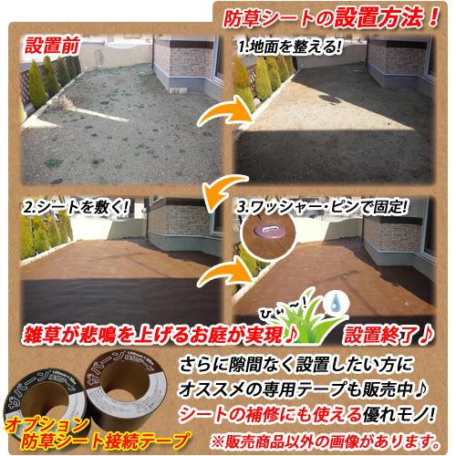 防草シート ザバーン防草シート 通常タイプ 136グリーン サイズ：2m×50m ピン・ワッシャー各100個入り 【ザバーン 136G】 グリーンフィールド_2