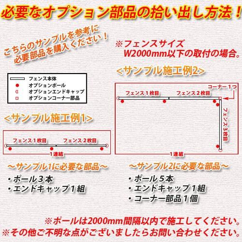 形材フェンス ニュービラフェース2型 H800タイプ 呼称：2008 形材タイプ フェンス本体のみ 三協アルミ フリー支柱タイプ たて格子フェンス NFLB-2の画像