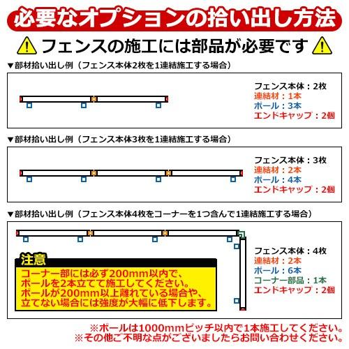 形材フェンス 比美1型 H800タイプ 呼称：2008 形材タイプ フェンス本体のみ 三協アルミ フリー支柱タイプ 縦格子フェンス FCH-1の画像