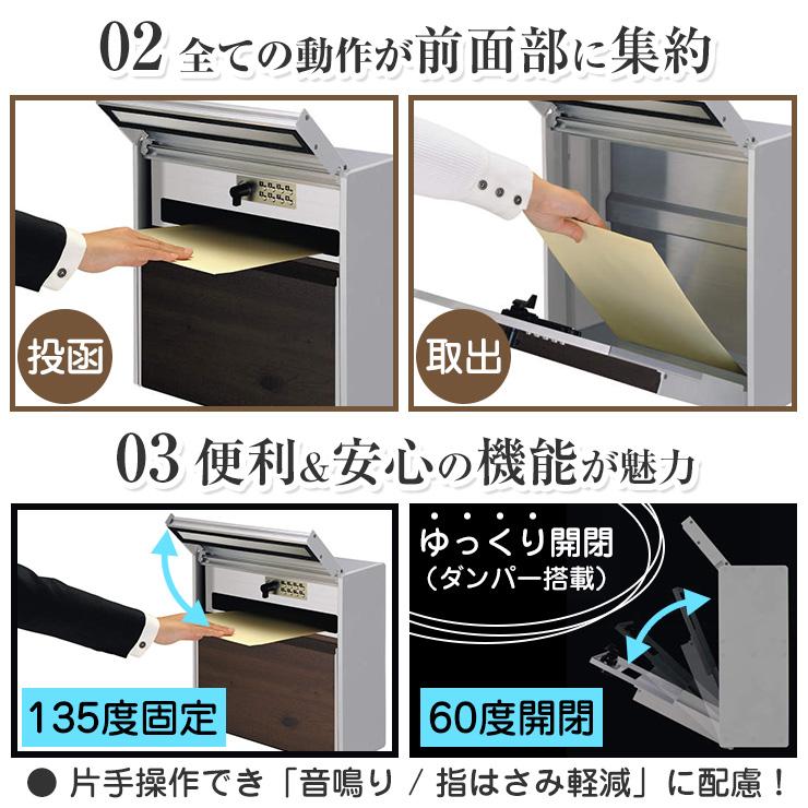 【無料★特典付】郵便ポスト 郵便受け SWE-1型 SWEポスト 形材タイプ 三協アルミ SWE型 壁付けポスト 鍵付き ポスト イメージ：UCアーバングレー｜sungarden-exterior｜05