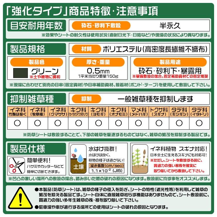 防草シート エコリア KMBS1500EX-20 強化タイプ（厚さ：0.5mm・サイズ
