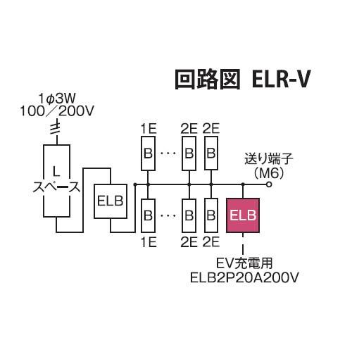 河村電器産業 EV回路付分電盤 リミッタースペース付 ELR7280-V 分岐数