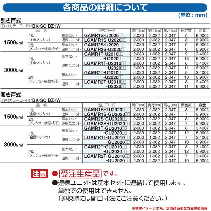 四国化成 ゴミ箱 ダストボックス ゴミストッカー AMR 1型(全面メッシュ) 引き戸式 積雪荷重3000N/m2 基本セット 2020サイズ ゴミ収集庫 公共 物置｜sungarden-exterior｜04