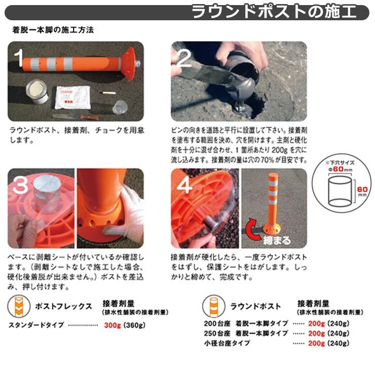 保安道路企画 ラウンドポスト250・200台座用 一本脚用安アンカー保護キャップ RP-UC 道路 安全 ポール 車線分離標 駐車場 車止め｜sungarden-exterior｜04